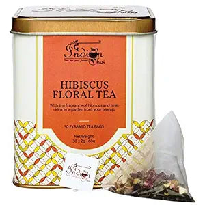 The Indian Chai - Hibiscus Blossom Tea 30 Pyramid Tea Bags - 60 gms